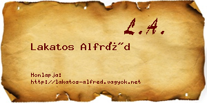Lakatos Alfréd névjegykártya